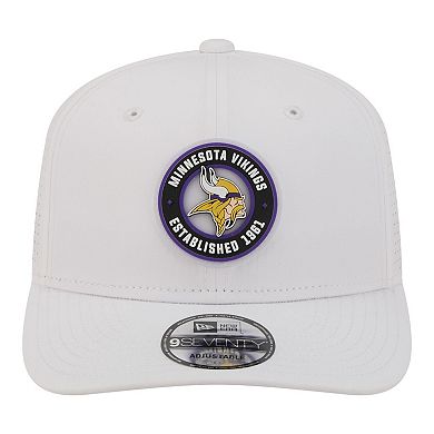 Men's New Era White Minnesota Vikings COOLERA 9SEVENTY Adjustable Hat