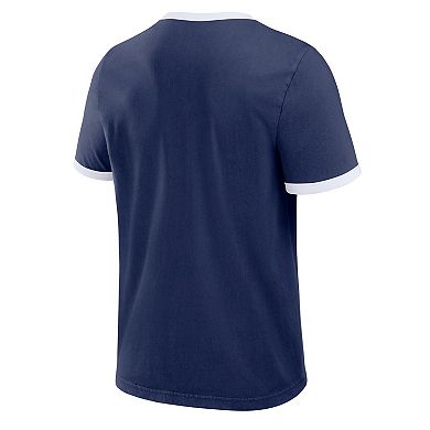 Men's Darius Rucker Collection by Fanatics Navy Milwaukee Brewers Washed Ringer T-Shirt