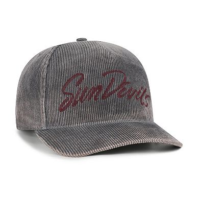 Men's '47 Gray Arizona State Sun Devils Reclaim Snow Wash Corduroy Hitch Adjustable Hat