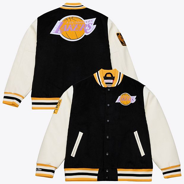 Men's Mitchell & Ness Black/White Los Angeles Lakers Hardwood