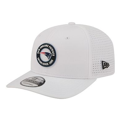 Men's New Era White New England Patriots COOLERA 9SEVENTY Adjustable Hat