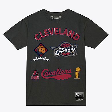 Men's Mitchell & Ness Charcoal Cleveland Cavaliers Hardwood Classics Legacy Defined T-Shirt