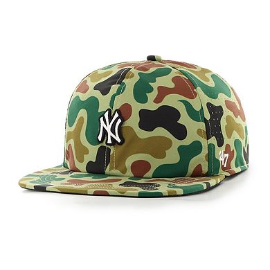 Men's '47 Camo New York Yankees Elevated Greens Captain Adjustable Hat