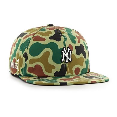 Men's '47 Camo New York Yankees Elevated Greens Captain Adjustable Hat