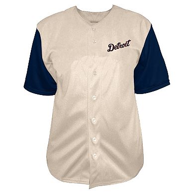 Men's Profile Cream Detroit Tigers Big & Tall Full-Button Jersey