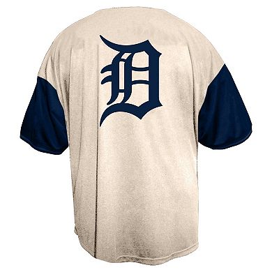 Men's Profile Cream Detroit Tigers Big & Tall Full-Button Jersey
