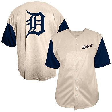 Men's Profile Cream Detroit Tigers Big & Tall Full-Button Jersey