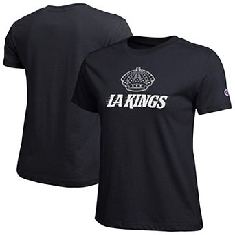 Women's Champion Black Los Angeles Kings Wordmark Lockup T-Shirt