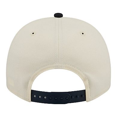 Men's New Era Cream Atlanta Braves Throwback Tri-Hit A-Frame 9FIFTY Adjustable Hat