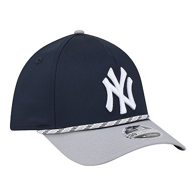 Men's New Era Navy/Gray New York Yankees Rope M-Crown A-Frame 39THIRTY Flex Hat