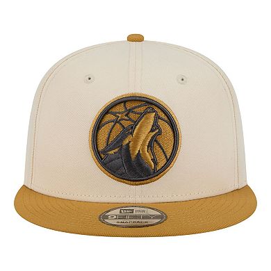 Men's New Era Cream/Tan Minnesota Timberwolves Two-Tone Color Pack 9FIFTY Snapback Hat