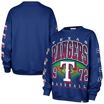 Women's '47 Royal Texas Rangers Trendy Team Go Big Oversized Sweatshirt