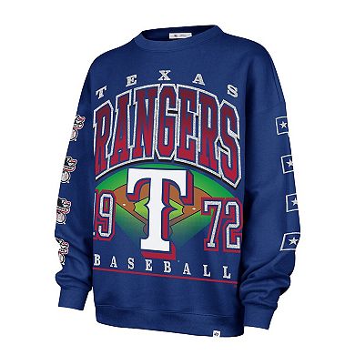 Women's '47 Royal Texas Rangers Trendy Team Go Big Oversized Sweatshirt