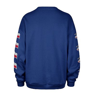 Women's '47 Royal Texas Rangers Trendy Team Go Big Oversized Sweatshirt