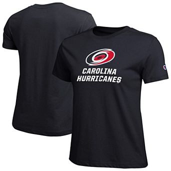 Women's Champion Black Carolina Hurricanes Wordmark Lockup T-Shirt