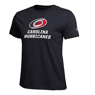 Women's Champion Black Carolina Hurricanes Wordmark Lockup T-Shirt