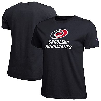 Women's Champion Black Carolina Hurricanes Wordmark Lockup T-Shirt