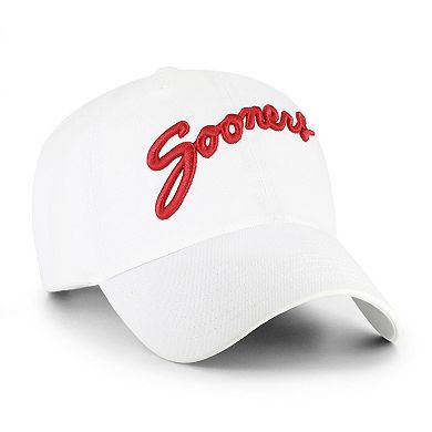 Men's '47 White Oklahoma Sooners Script Clean Up Adjustable Hat