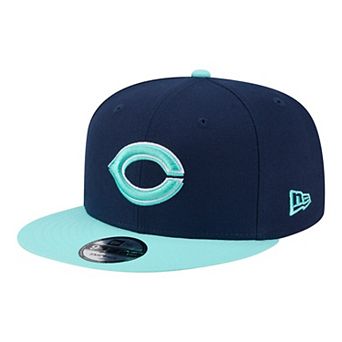 Men's New Era Navy/Turquoise Cincinnati Reds 2-Tone Color Pack 9FIFTY Snapback Hat