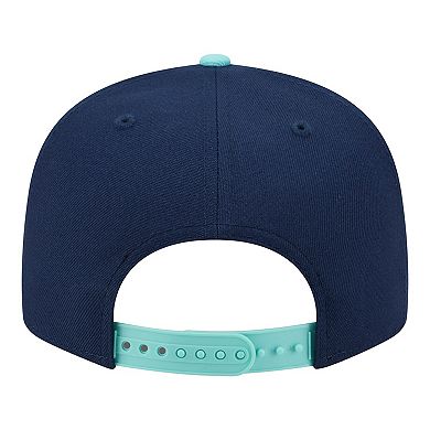 Men's New Era Navy/Turquoise Cincinnati Reds 2-Tone Color Pack 9FIFTY Snapback Hat