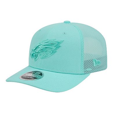 Men's New Era Turquoise Philadelphia Eagles Color Pack 9SEVENTY Adjustable Hat