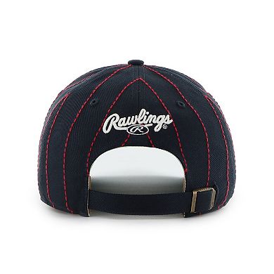 Men's '47 x Rawlings Navy Atlanta Braves Pinstripe Hitch Adjustable Hat