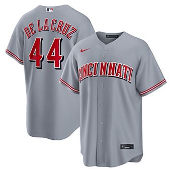 Men's Nike Elly De La Cruz Gray Cincinnati Reds Road Replica Jersey