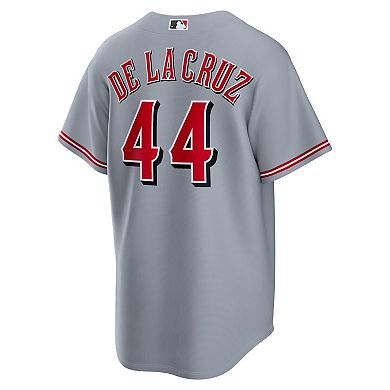 Men's Nike Elly De La Cruz Gray Cincinnati Reds Road Replica Jersey