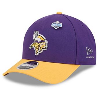 Men's New Era Purple/Gold Minnesota Vikings 2026 NFL Draft 9FORTY M-Crown Adjustable Hat