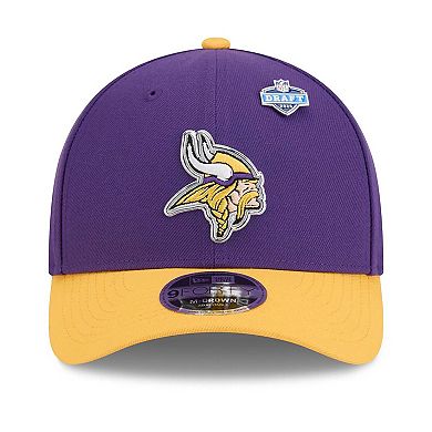 Men's New Era Purple/Gold Minnesota Vikings 2026 NFL Draft 9FORTY M-Crown Adjustable Hat