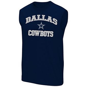 Men's Fanatics Navy Dallas Cowboys Big & Tall Hart & Soul Muscle Tank Top