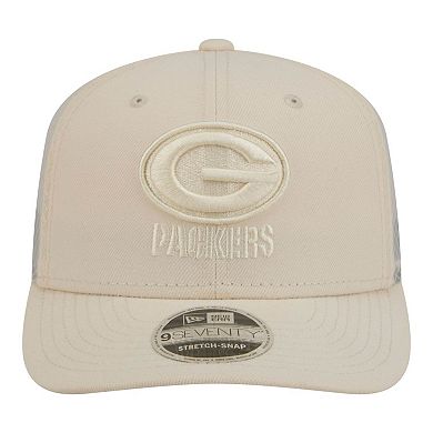 Men's New Era Cream Green Bay Packers Color Pack 9SEVENTY Adjustable Hat