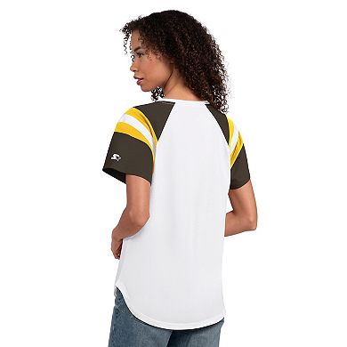 Women's Starter White San Diego Padres Game On Notch Neck T-Shirt