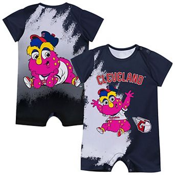 Newborn Outerstuff Navy Cleveland Guardians Baby Mascot Bodysuit
