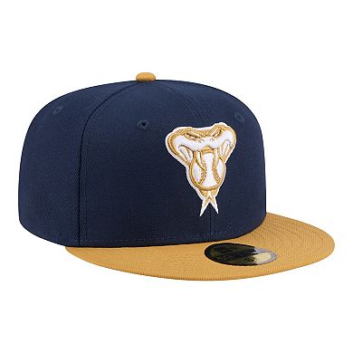 Men's New Era Navy/Khaki Arizona Diamondbacks Two-Tone Color Pack 59FIFTY Fitted Hat
