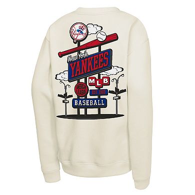Youth Mitchell & Ness Natural New York Yankees Retro Billboard Sweatshirt