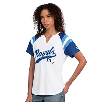 Women's Starter White Kansas City Royals Game On Notch Neck T-Shirt
