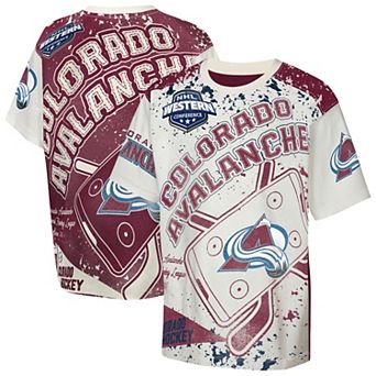 Youth Outerstuff Cream Colorado Avalanche Top Player T-Shirt