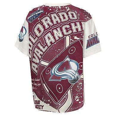Youth Outerstuff Cream Colorado Avalanche Top Player T-Shirt