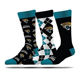 Unisex Strideline Jacksonville Jaguars Business Knit Crew Socks Three-Pack Set