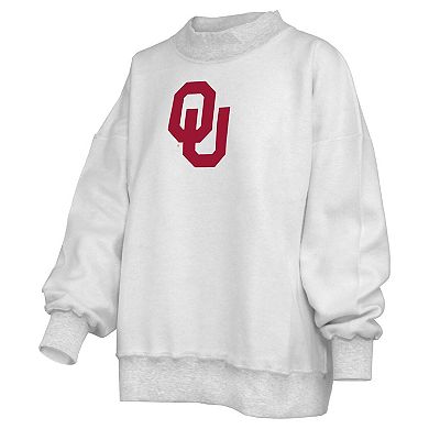 Women's Pressbox Heather Gray Oklahoma Sooners Reversible Sweatshirt