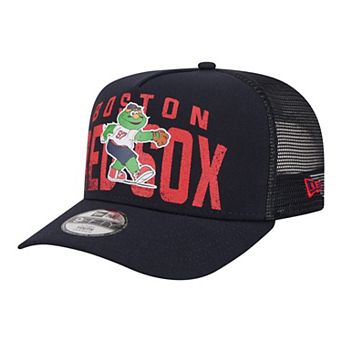 Youth New Era Navy Boston Red Sox Logo Fade A-Frame 9FIFTY Snapback Hat