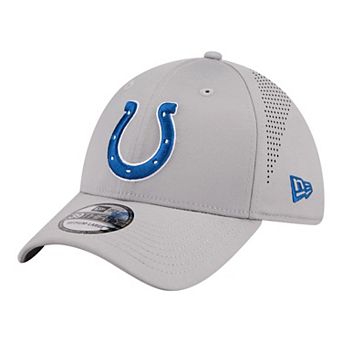 Men's New Era Gray Indianapolis Colts Perforated 39THIRTY Flex Hat