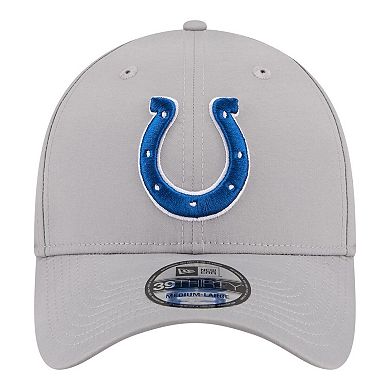 Men's New Era Gray Indianapolis Colts Perforated 39THIRTY Flex Hat