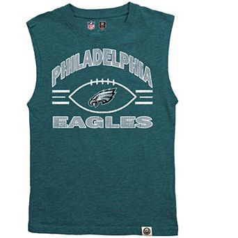 Youth Wes & Willy Midnight Green Philadelphia Eagles Muscle Tank Top