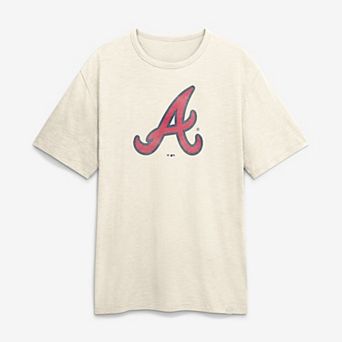 Men's Fanatics Cream Atlanta Braves Stadium Slub T-Shirt
