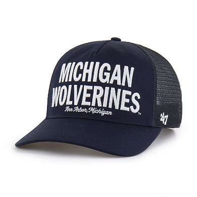 Men's '47 Navy Michigan Wolverines Contemporary Hitch Trucker Adjustable Hat