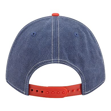 Men's New Era Navy/Orange Detroit Tigers Felt M-Crown 9FORTY Adjustable Hat