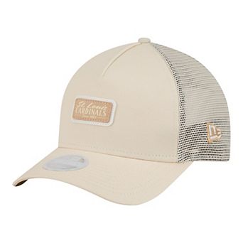 Women's New Era Light Beige St. Louis Cardinals Tonal Patch 9FORTY M-Crown A-Frame Trucker Adjustable Hat