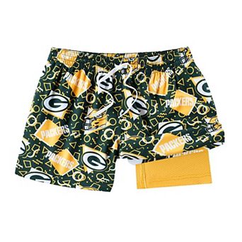 Men's Chubbies Green Green Bay Packers Game Day Fit Classic Lined Swim Trunks
